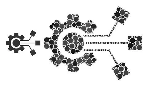 Vector Smart Component Mosaic of Dots Stock Illustration