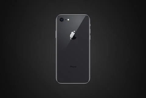 Vector Smart phone back view with highlight mock up. 3d cell phone template Stock Illustration