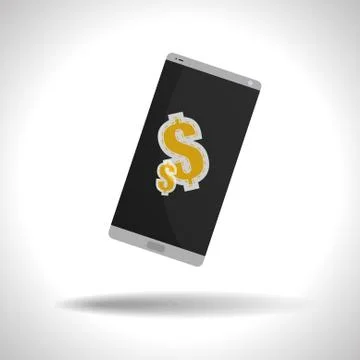 Vector : Smart phone with dollar sign Stock Illustration