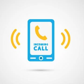 Vector smart phone icon on White Stock Illustration