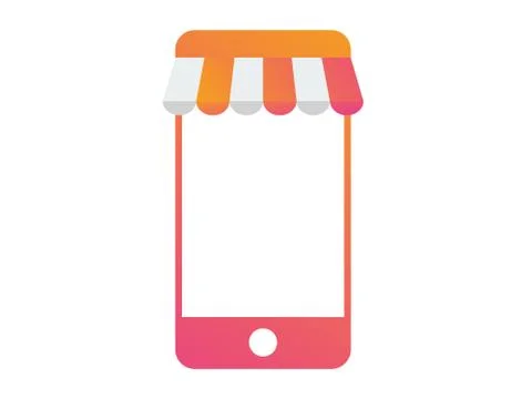 Vector smart phone mobile store business template icon Illustrazione stock
