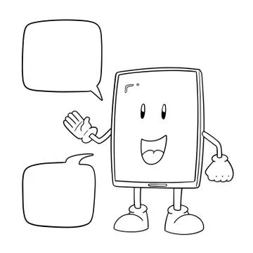 Vector of smartphone cartoon Stock Illustration