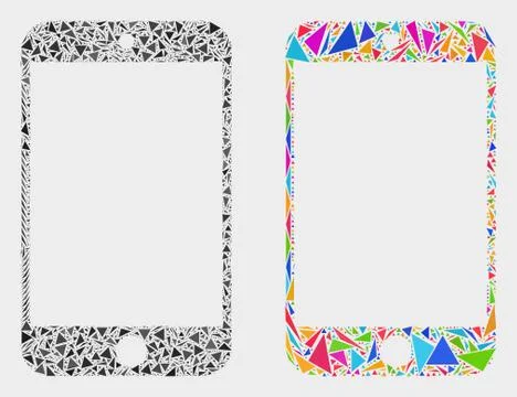 Vector Smartphone Mosaic Icon of Triangle Items イラスト素材