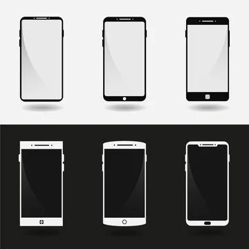 Vector smartphone pack template Stock Illustration