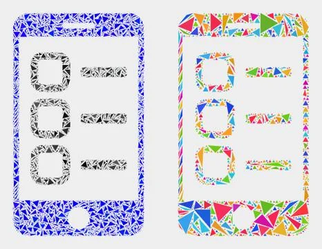 Vector Smartphone Tasks Mosaic Icon of Triangles 库存插图