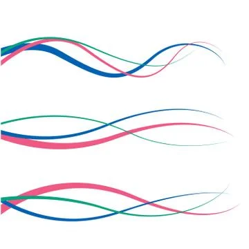 Vector smooth curves Stock Illustration