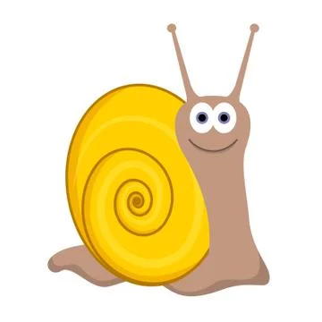 Vector snail postcard for your ideas Stock Illustration