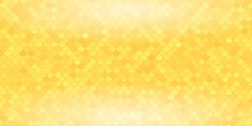Vector snake pattern. Yellow dragon scale. Fish texture. Gold skin backgrou.. Illustrazione stock