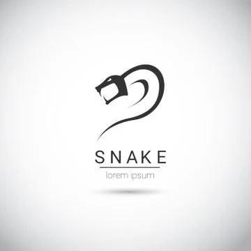 Vector snake simple black logo design element Illustrazione stock