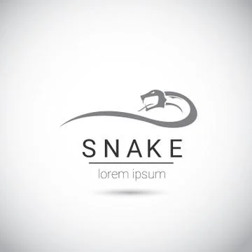 Vector snake simple black logo design element Illustrazione stock