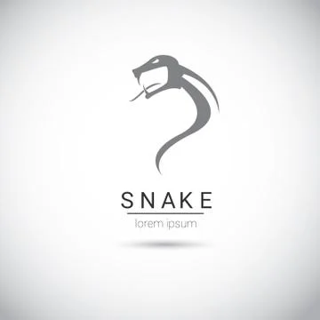 Vector snake simple black logo design element Illustrazione stock