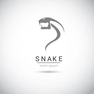 Vector snake simple black logo design element Stock Illustration