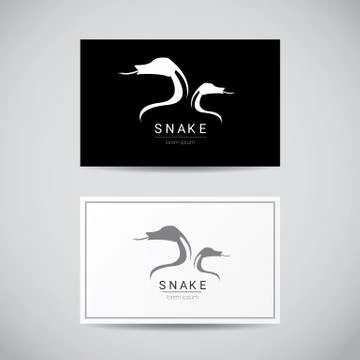 Vector snake simple black logo design element Illustrazione stock