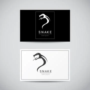 Vector snake simple black logo design element Illustrazione stock