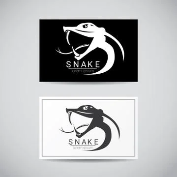 Vector snake simple black logo design element Stock Illustration