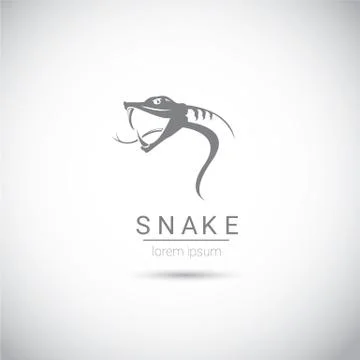 Vector snake simple black logo design element 스톡 일러스트