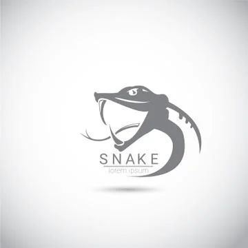 Vector snake simple black logo design element Stock Illustration