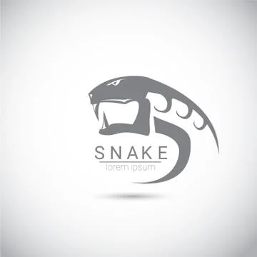 Vector snake simple black logo design element Illustrazione stock