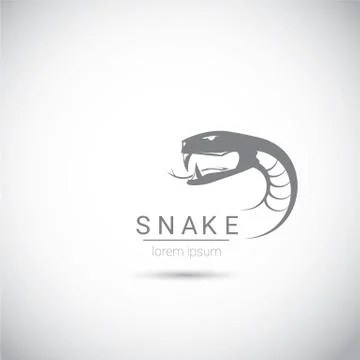 Vector snake simple black logo design element Stock Illustration