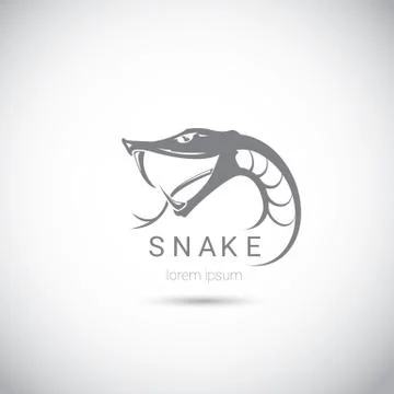 Vector snake simple black logo design element Stock Illustration