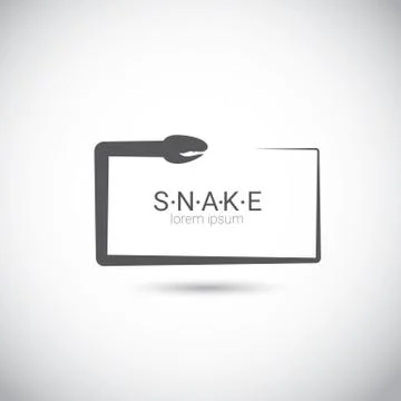 Vector snake simple black logo design element Stock Illustration