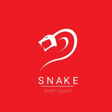 Vector snake simple logo design element Illustrazione stock