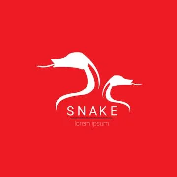 Vector snake simple logo design element Illustrazione stock