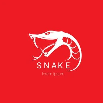 Vector snake simple logo design element Illustrazione stock