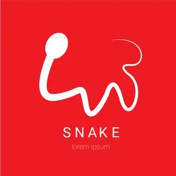 Vector snake simple logo design element Stock Illustration