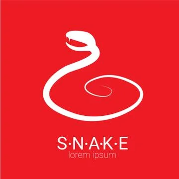 Vector snake simple logo design element Stock Illustration