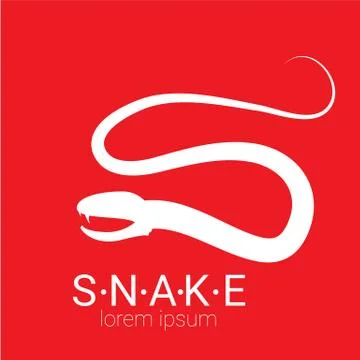 Vector snake simple logo design element Illustrazione stock