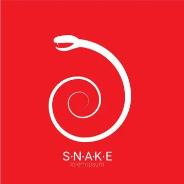 Vector snake simple logo design element Illustrazione stock