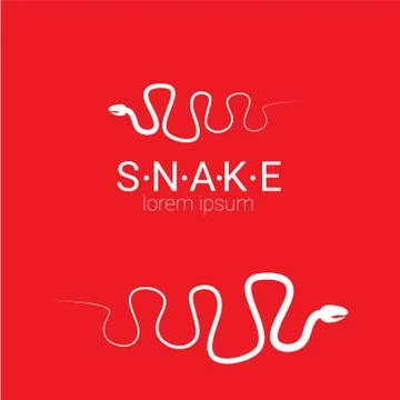 Vector snake simple logo design element Stock Illustration
