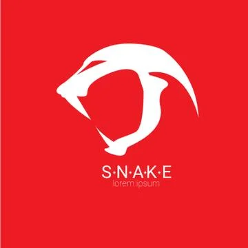 Vector snake simple logo design element Illustrazione stock