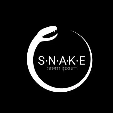 Vector snake simple logo design element Illustrazione stock