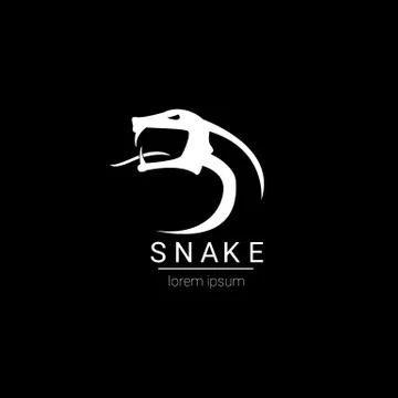 Vector snake simple logo design element 스톡 일러스트