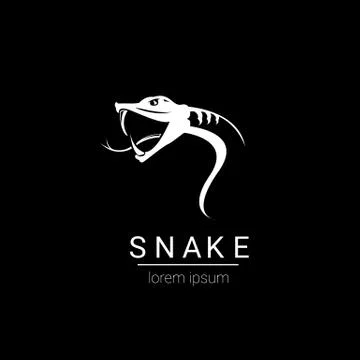 Vector snake simple logo design element Illustrazione stock