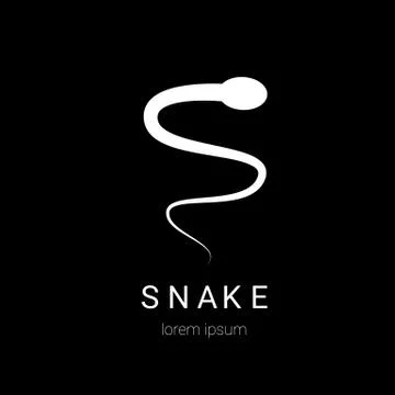Vector snake simple logo design element Stock Illustration