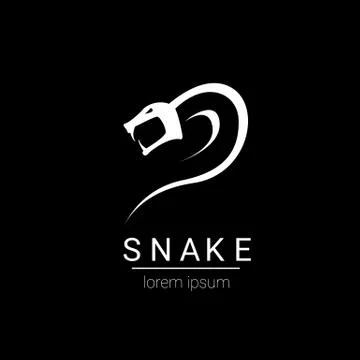 Vector snake simple logo design element Stock Illustration