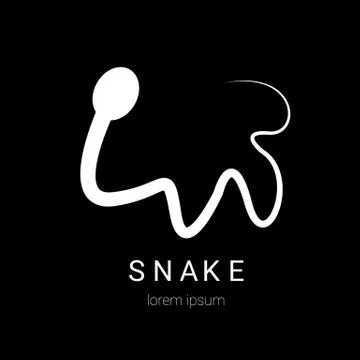 Vector snake simple logo design element Stock Illustration
