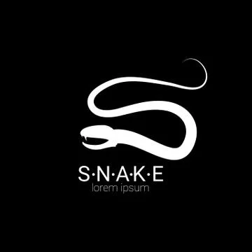Vector snake simple logo design element Stock Illustration