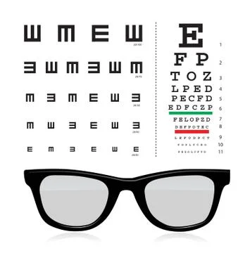 Vector snellen eye test chart Stock Illustration