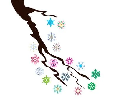 Vector snow branch Stock-Illustration