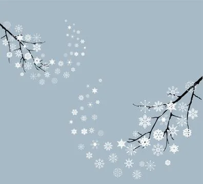Vector Snow Branch Stock Illustration