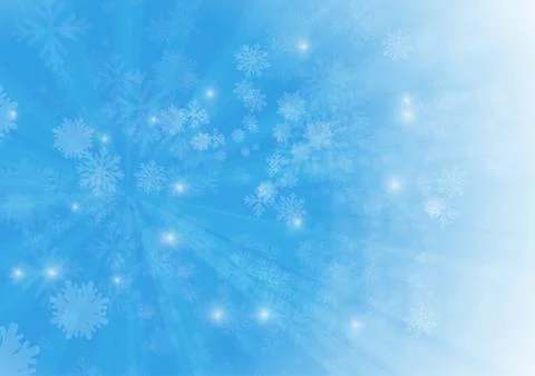 Vector : Snow flake with blue background Stock Illustration