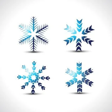 Vector snow flakes Stock Illustration