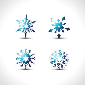 Vector snow flakes Stock Illustration