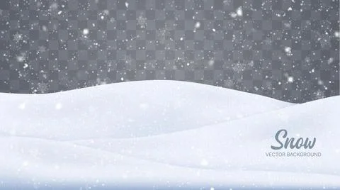 Vector snow isolated. Snowfall Stock Illustration