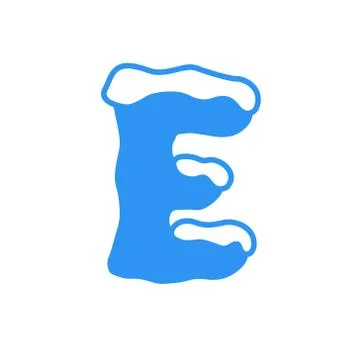 Vector Snow Letter Logo E Stock Illustration