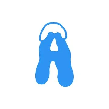 Vector Snow Letter Logo A Stock Illustration